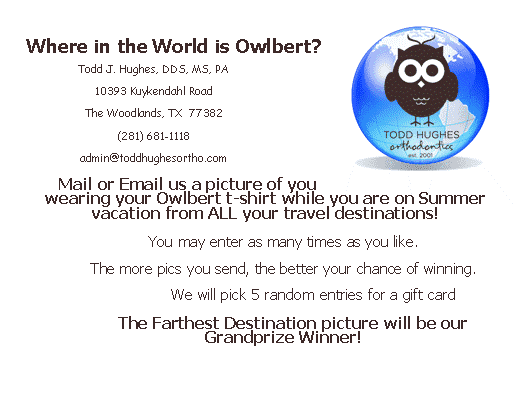 "Where in the world is Owlbert?" Postcard