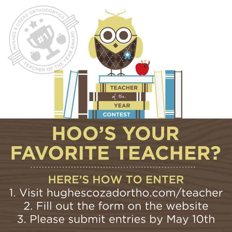 "Hoo's your favorite teacher?" banner